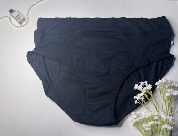 Black AmeyaCare EcoFlow: Reusable Women’s Menstrual Underwear for Sustainable & Stylish Period Protection